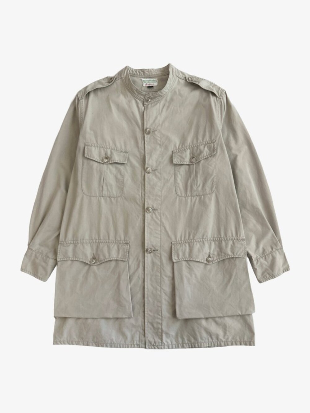 Vintage 60's Khaki Beige Safari Cargo Pocket Jacket by Abercrombie & Fitch